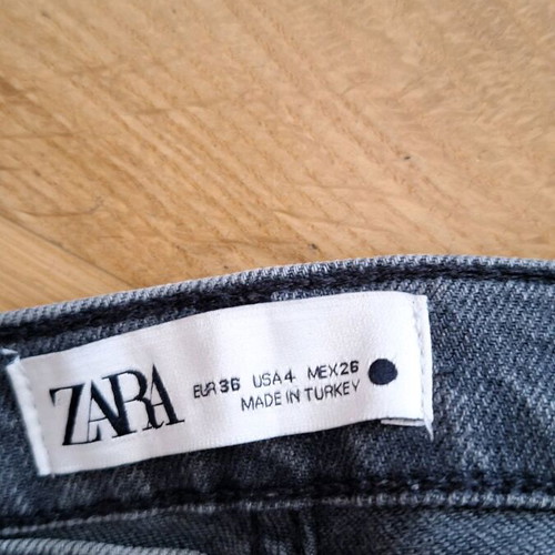 Zara straight gray slim full length jeans