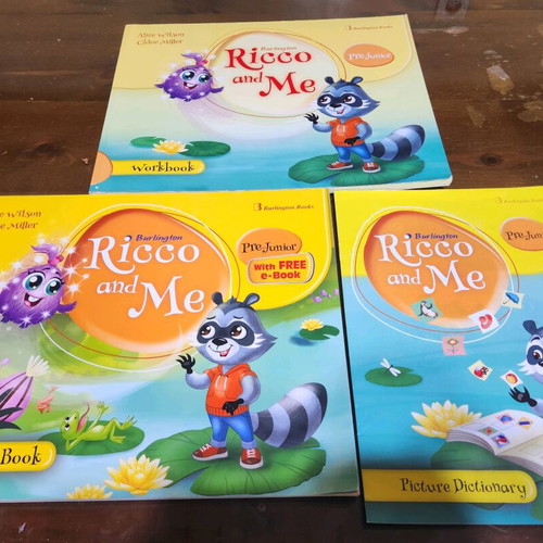 Ricco and Me Student's Book, Workbook & Picture Dictionary like new