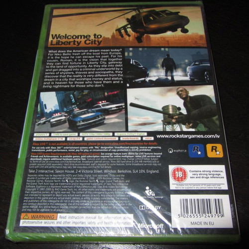 GTA IV Xbox 360 παιχνίδι καινούργιο σφραγισμένο