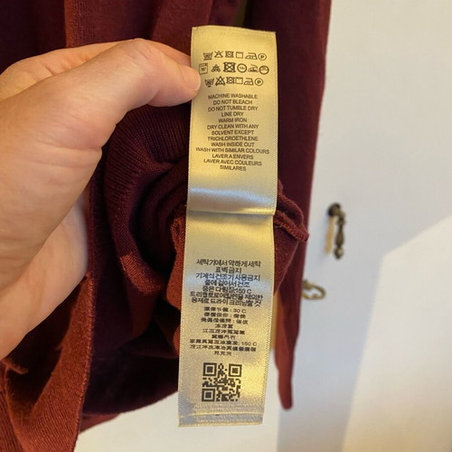 Burberry Brit cotton sweater with 10% cashmere like new, size S, burgundy