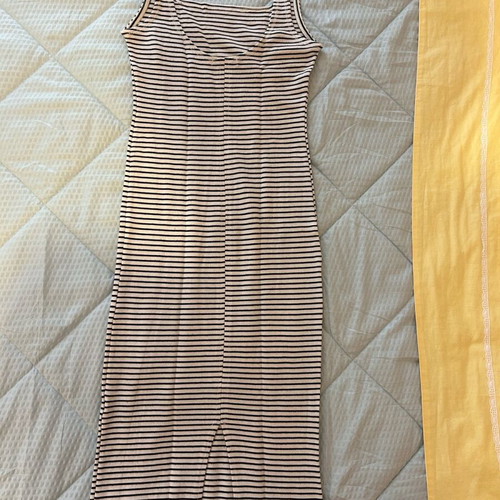 Striped dress Bershka like new, size XS, white