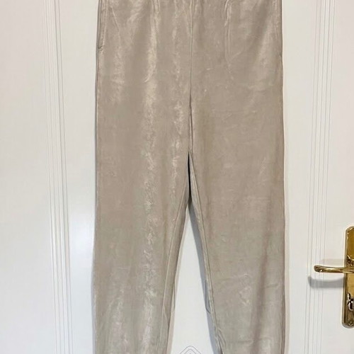 Velvet joggers H&M beige champagne XS like new
