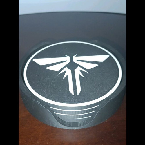Last of Us coasters like new, set of 4 with base
