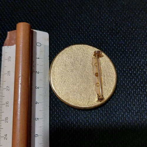 Vintage Faux Bijoux Brooch like new, matte gold color