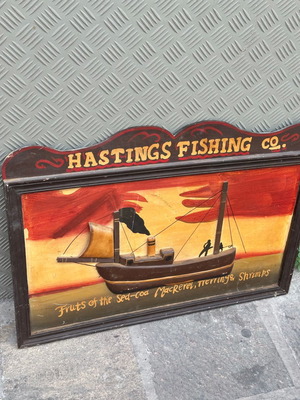 Wooden advertising wall frame used, dimensions 69x48 cm