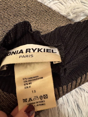 Sonia Rykiel πουλόβερ σαν καινούργιο, μαύρο και χρυσαφί, μέγεθος S