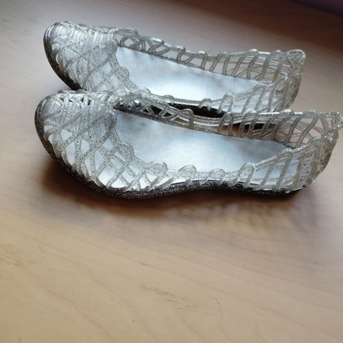 Silicone ballerina shoes for girl size 32 like new, gray