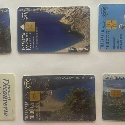 Collectible phone cards like new, pack of 12 euros