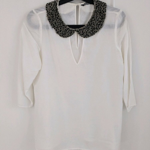 Zara shirt used size M white