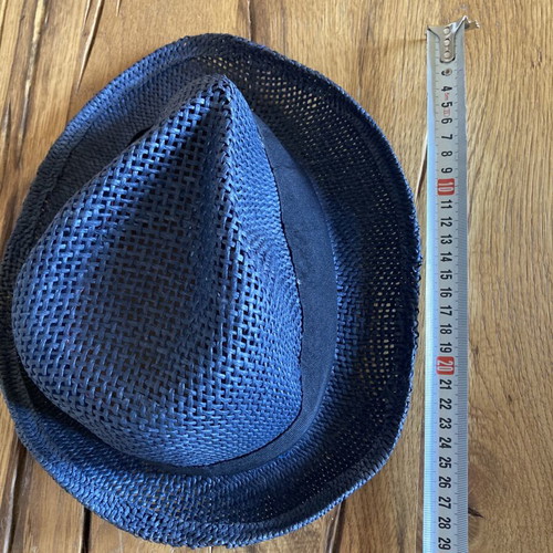 Straw hat blue, like new, size S