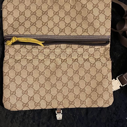 Gucci crossbody bag, beige canvas