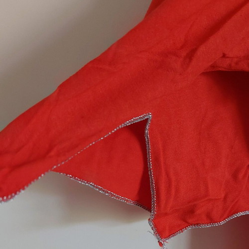 Gallery summer blouse Large like new, coral with silver design