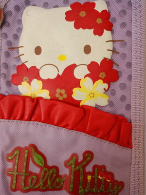 Hello Kitty pencil case used with two compartments