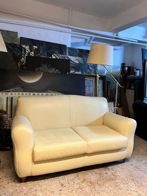 Leather two-seater sofa like new