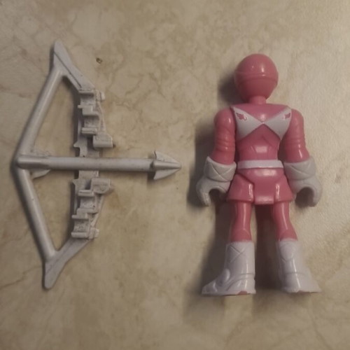 Pink Power Ranger figure from Imaginext with bow like new