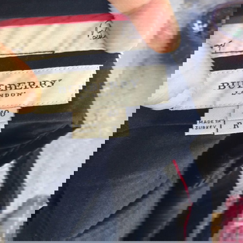 Burberry вълнени панталони с райета
