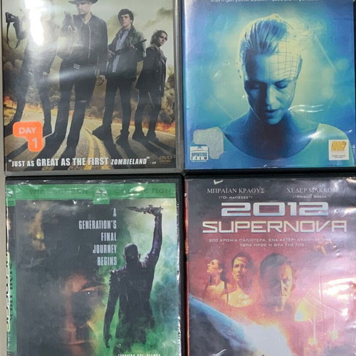 Collection of 4 used DVDs with Zombieland, The Congress, Star Trek Nemesis, 2012 Supernova