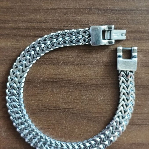 Aztorin stainless steel bracelet used, length 20 cm, width 0.9 cm