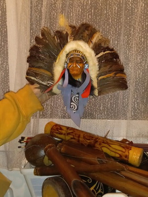 Handmade totem mask new from Africa