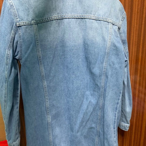 Women's long jean jacket like new, size M