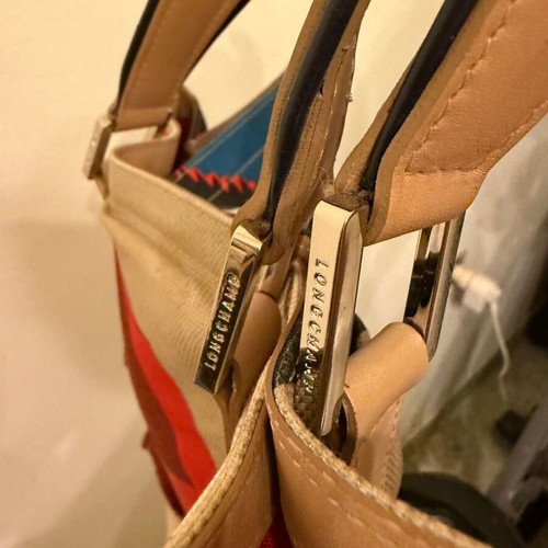 Longchamp shoulder bag like new, reversible, colorful summer style