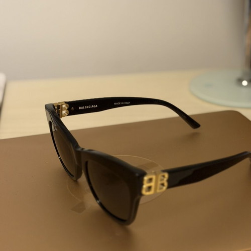 Balenciaga sunglasses used, model BB0132S, black and gold