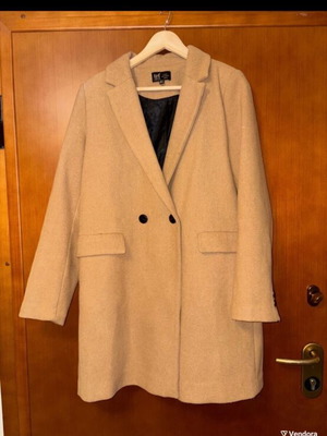 Παλτό Zara large σαν καινούργιο, ταμπα χρώμα, κλασσική γραμμή