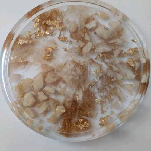 Small Handmade Liquid Glass Coaster Like New