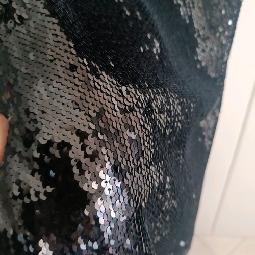 Sequin dress new, fitted, black, size S