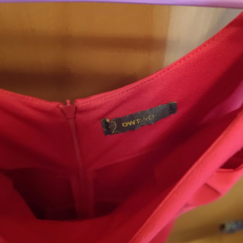 Zara red dress used, knee-length, viscose, size M