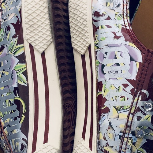 Christian Audigier leather sneakers size 39 like new, multicolor