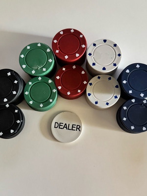 Poker chips like new, set of 90 pieces