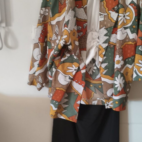 Vintage 3-piece set size 50/L, jacket with shoulder pads, skirt with lining