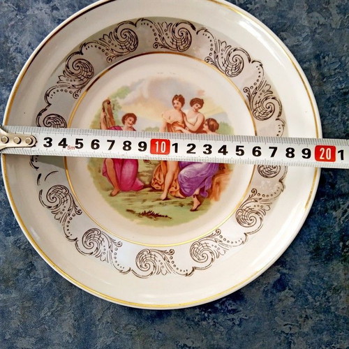 Plate old porcelain Titov Veles 20 cm