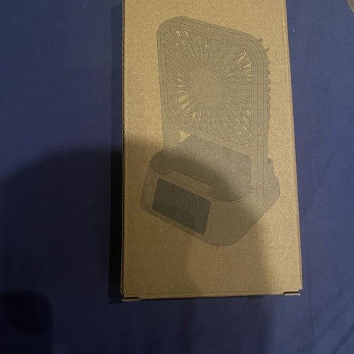 Usb desk fan with digital display and wireless phone charging new