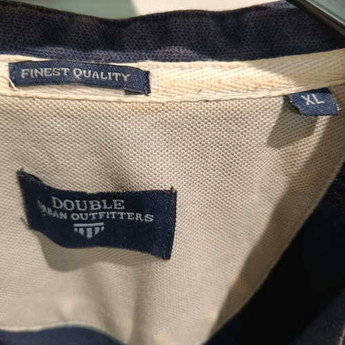 Double men's polo shirt XL used, blue with faded color
