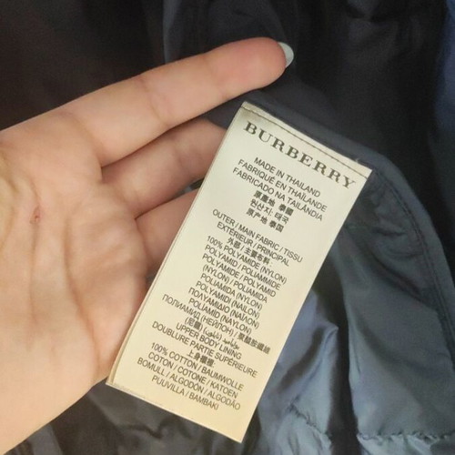Burberry Brit men's down puffer jacket XXL, navy blue