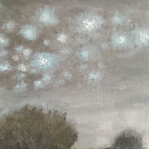 Oil painting on canvas new, atmospheric landscape artwork