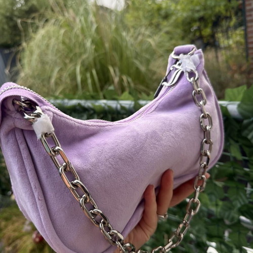 Juicy Couture velour shoulder bag, lavender