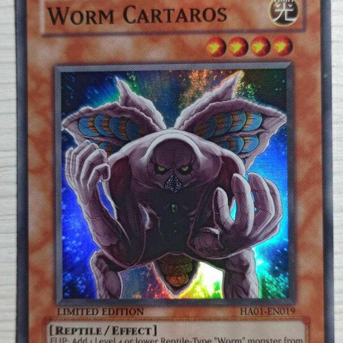 Worm Cartaros used authentic Yugioh card