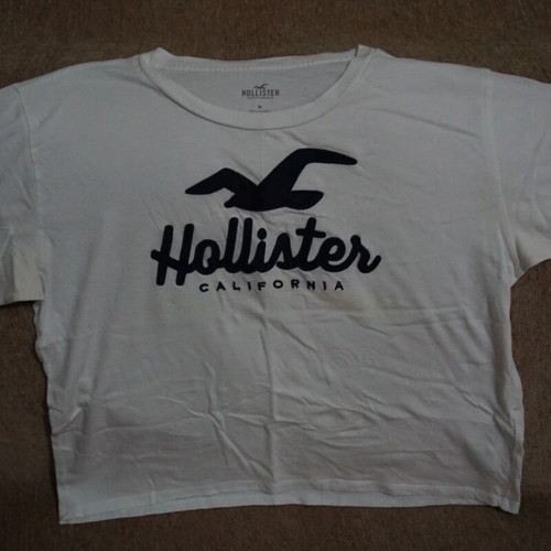 Hollister women's short-sleeve shirt used, white, size M