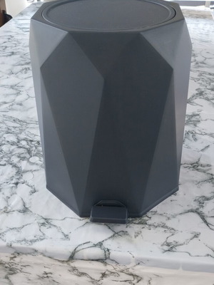 Floor trash bin with lid for WC, like new, anthracite color