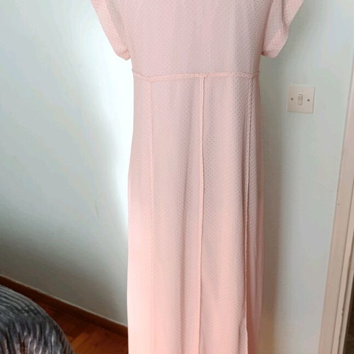 Mint & Berry airy short-sleeve long dress like new, pink