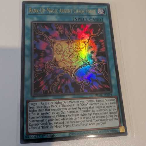 Yu-Gi-Oh! Rank-Up-Magic Argent Chaos Force 1st Edition Ultra Rare spell card near mint