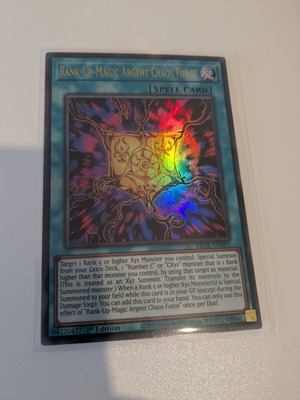 Yu-Gi-Oh! Rank-Up-Magic Argent Chaos Force 1st Edition Ultra Rare spell card near mint
