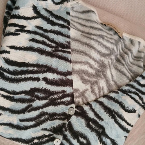 Animal print cardigan like new, size S/M, viscose-wool