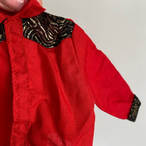 Vintage red shirt for Hasbro Paul doll 1991, used