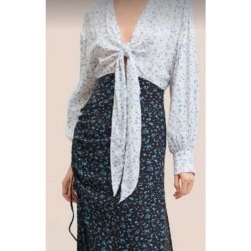 Mango two-tone dress, white and black