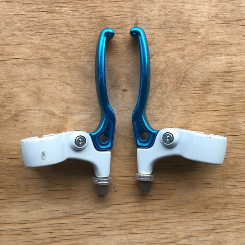Brake levers for BMX bike blue metallic new
