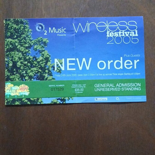 Wireless Festival 2005 New Order ticket like new